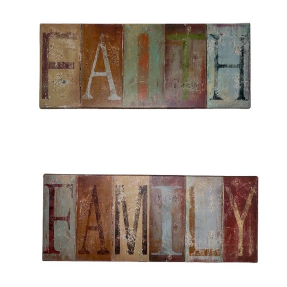 Bundle of 2 canvas inspirational wall art pieces